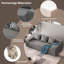 Petit canapé moderne avec causeuse, canapé hybride dans une boîte, aucun assemblage requis, canapé-lit avec 2 coussins, lin résistant aux égratignures, petit canapé pour petit espace, salon, chambre à coucher-1375845694-1375845827-1375845693