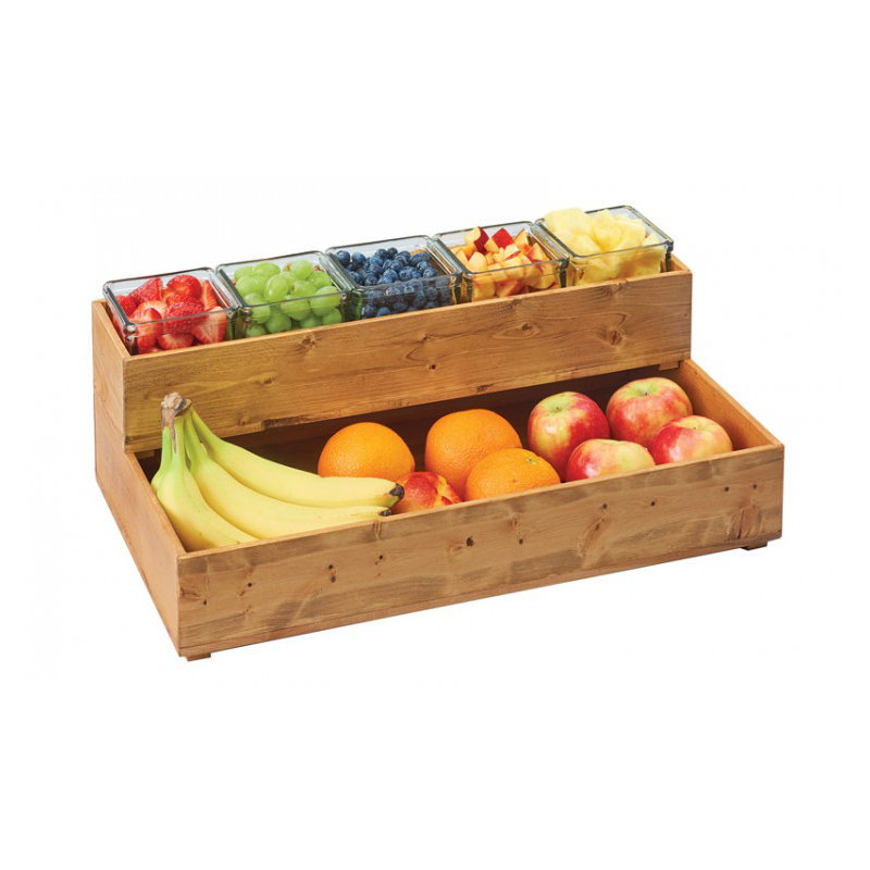 Madera Stacking Solid Wood Crate, 3.25" H x 20" W x 5" D