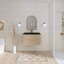 Meuble-lavabo mural simple 32 po avec comptoir en quartz intégré