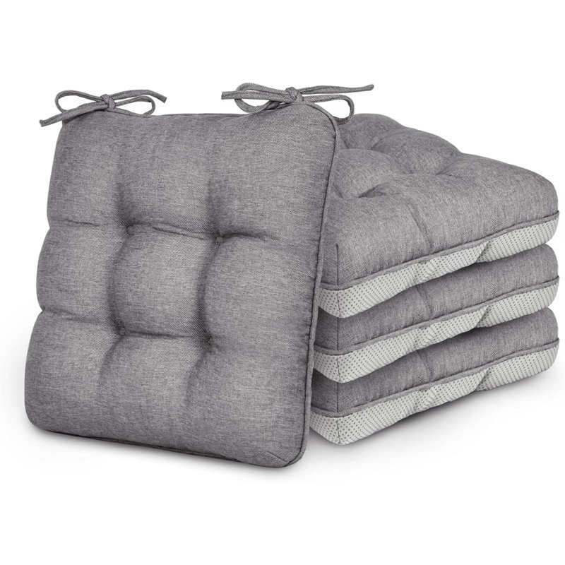 Memory Foam Chair Cushions Set Of 4, Outdoor/Indoor Chair Pads For Dining Chairs 4 Pack, Seat Cushions For Kitchen, Dining Room, Office, Patio Chairs