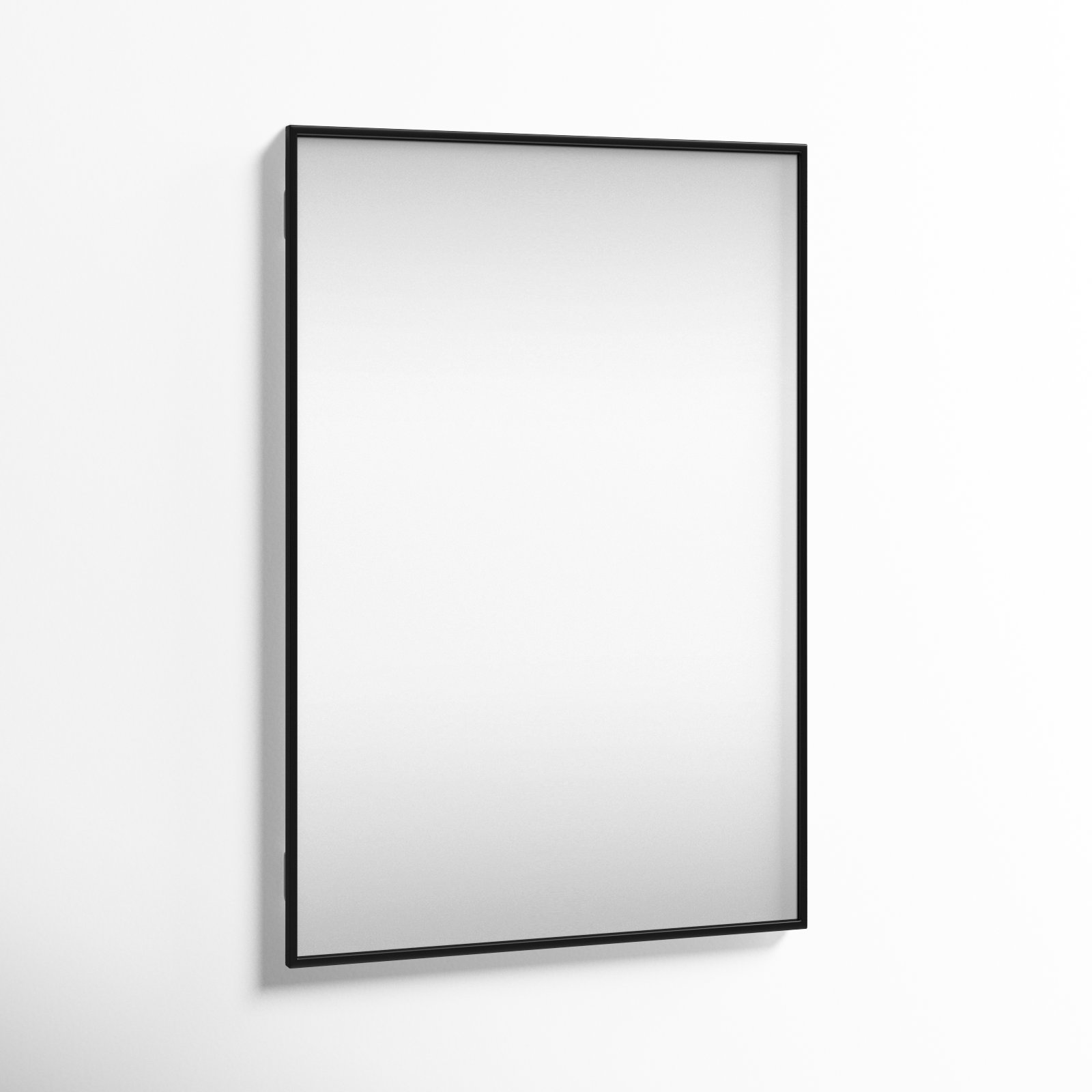 Sabine Metal Rectangle Wall Mirror, 40" x 24", Black
