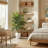 Areca Palm Artificial Tree in White Planter