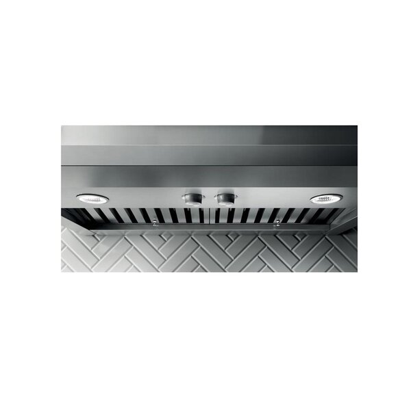 Elica Foglia 36 600 Cubic Feet Per Minute Ducted Wall Mount Range Hood  with Light Included