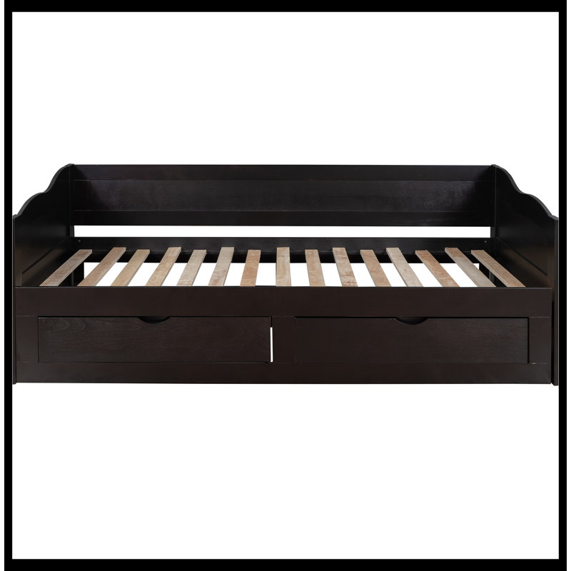 Lit de jour avec couchette Awi, Espresso, Lit simple