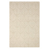 Textured Leaf Hand Loomed Beige Area Rug