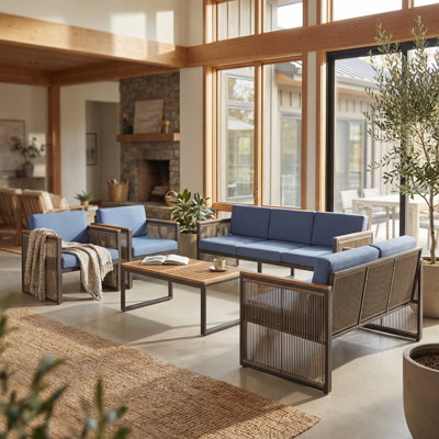 7-Person Patio Conversation Sets With Coffee Table