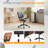 PU Trapezoid Curved Back Swivel Office Chair-937746453