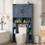 Armoire de rangement au-dessus de la toilette-130088311