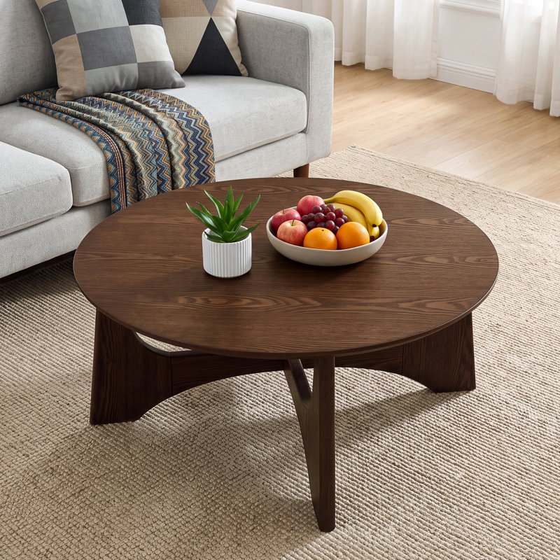 Table basse à pieds croisés, Dark Walnut