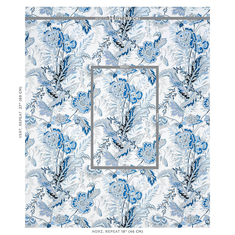 Sandoway Vine Wallpaper, Blue