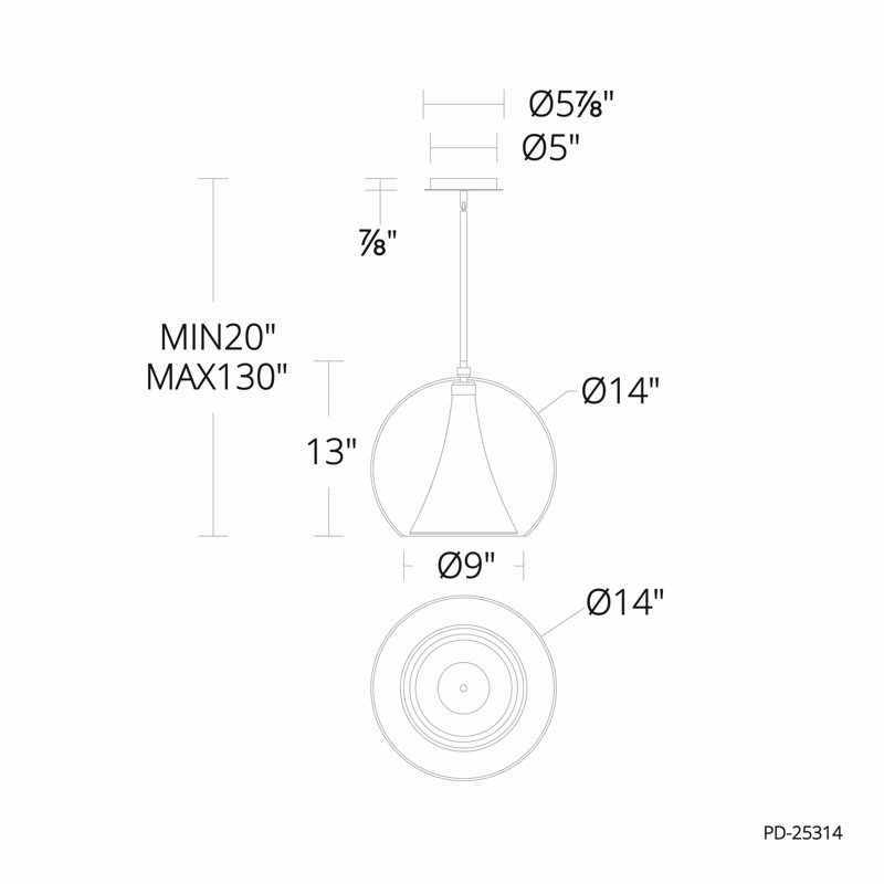 Chantilly 1 - Light LED Pendant