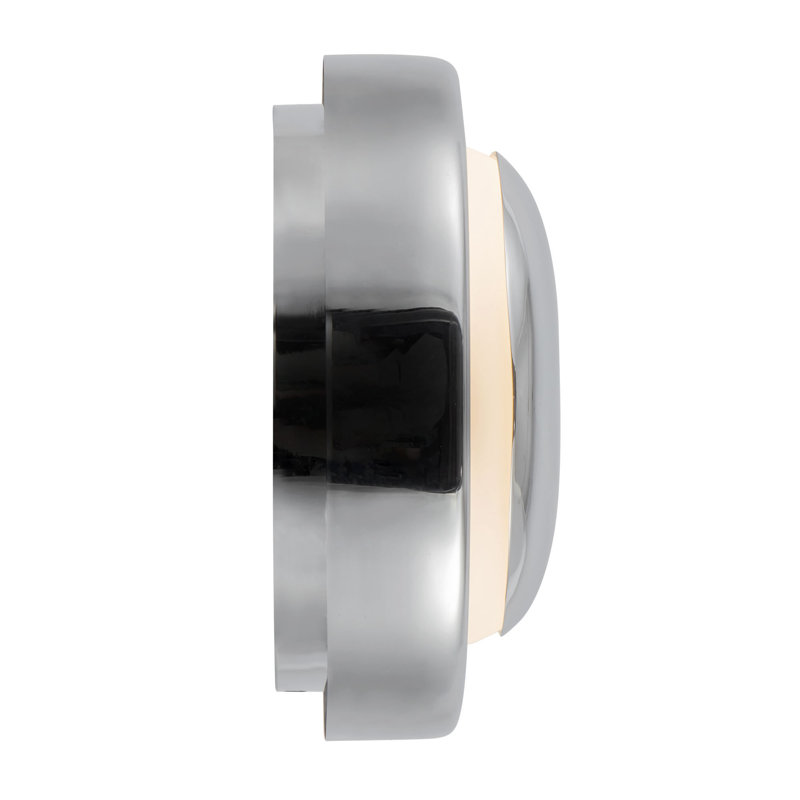 Pebble 8-in Silver dimmable LED Wall Sconce, Chrome