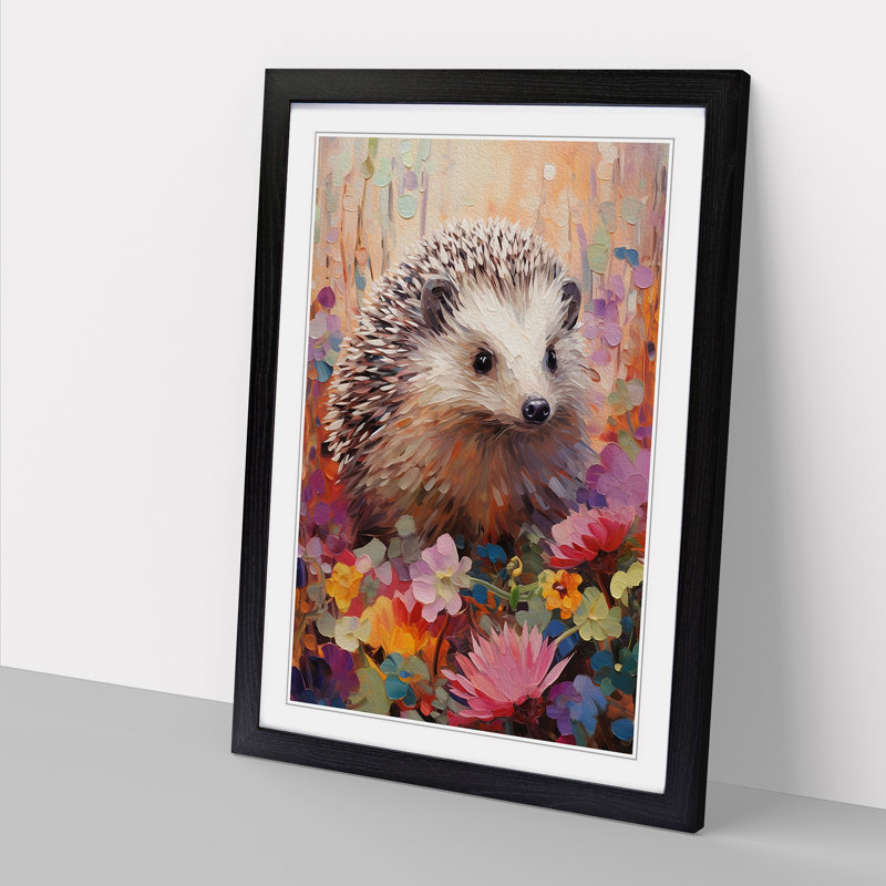Hedgehog Impressionism - Framed Print