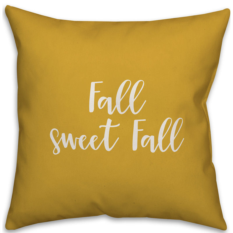 Coussin Fall, Moutarde, Housse de coussin