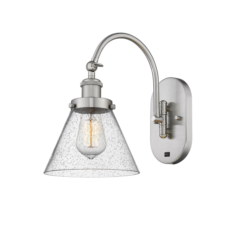 Shauna Swing Arm Sconce, LED, Brushed Satin Nickel