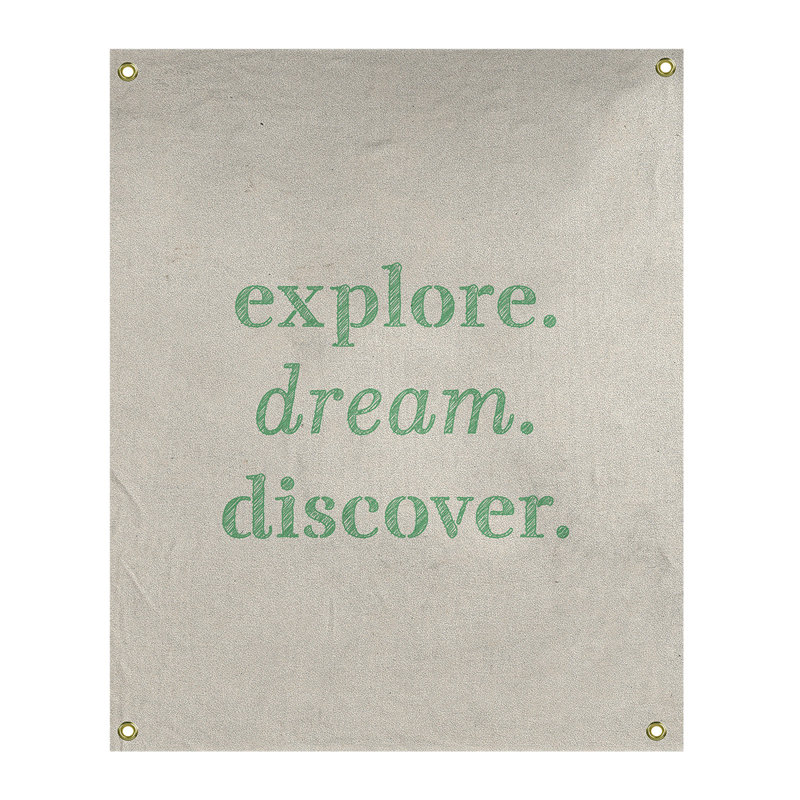 Tapisserie de polypropylène discover de rêve en polyester, H 36 po x l 26 po, Blanc / Vert