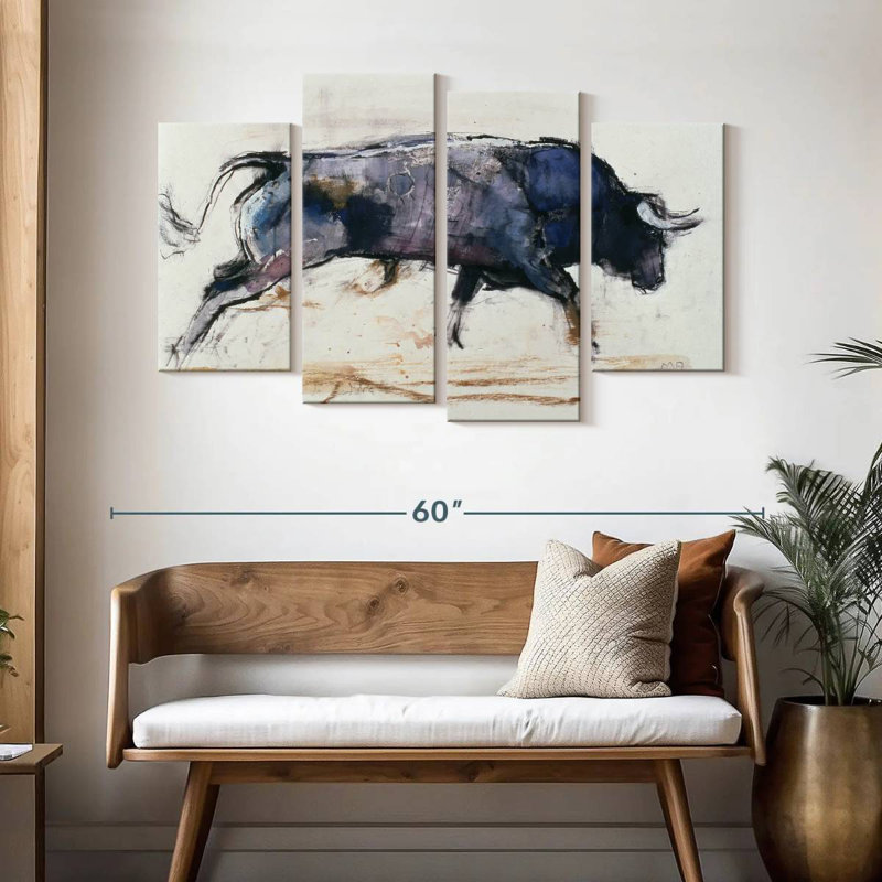 Brampt Charging Bull 1998, 32" H x 52" W