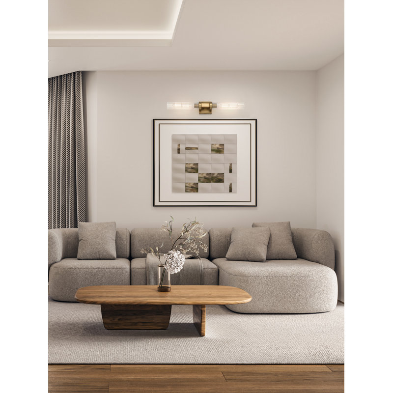 Mortola 2 Light Wall Sconce, Brass