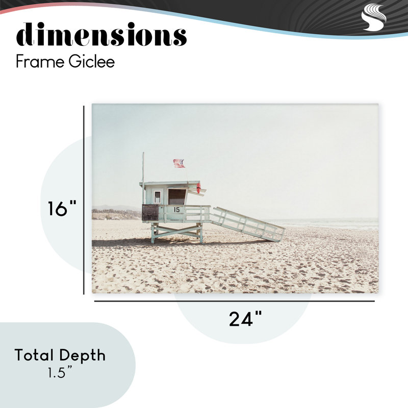 Lifeguard Hut, journée ensoleillée, conception par Sissi et Seb, H 16 po x l 24 po