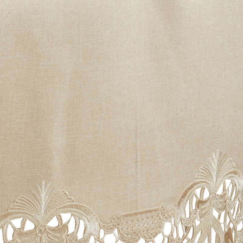 Delicate Embroidery Tablecloth, 104" L x 65" W