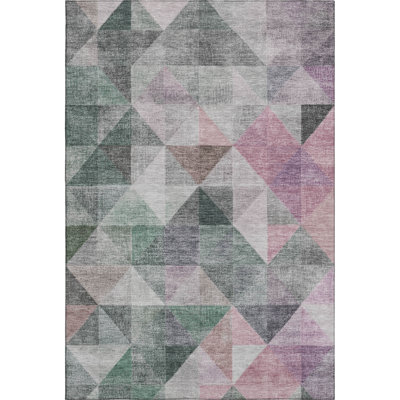 Premium Machine Washable Ariel Geometric Rug