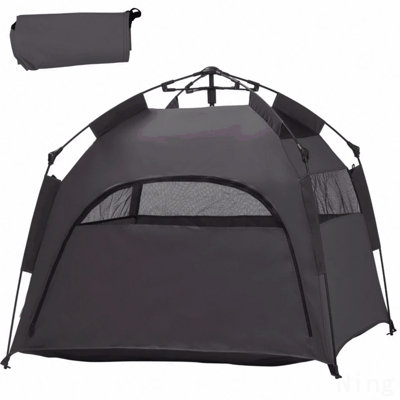 Dog Tent  With Carry Bag, For Beach, Backyard, Home, Dark Grey