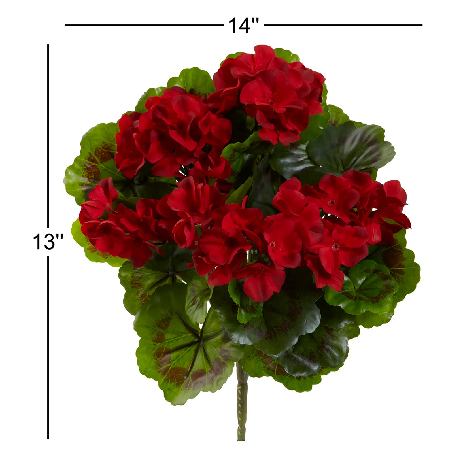 UV Resistant Geranium Floral Arrangement, Red