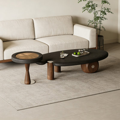 Living Room Creativity Wooden Coffee Table Set