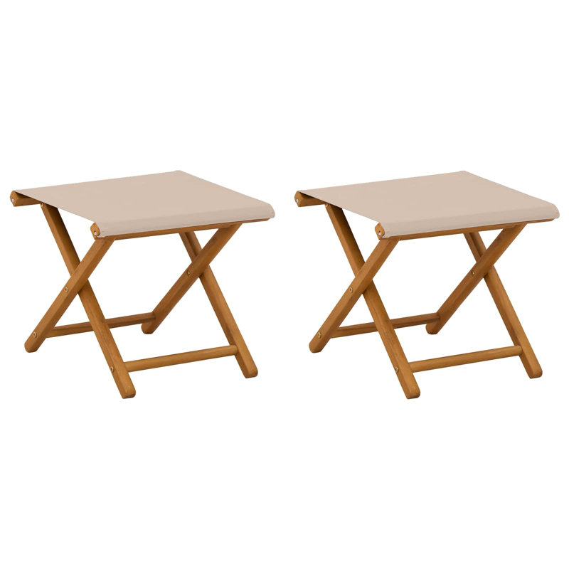 Polyester Patio Folding Chair Folding Chair Set, Beige