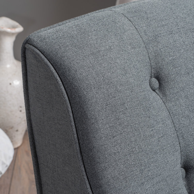Fauteuil rembourré Alcide, Gris anthracite