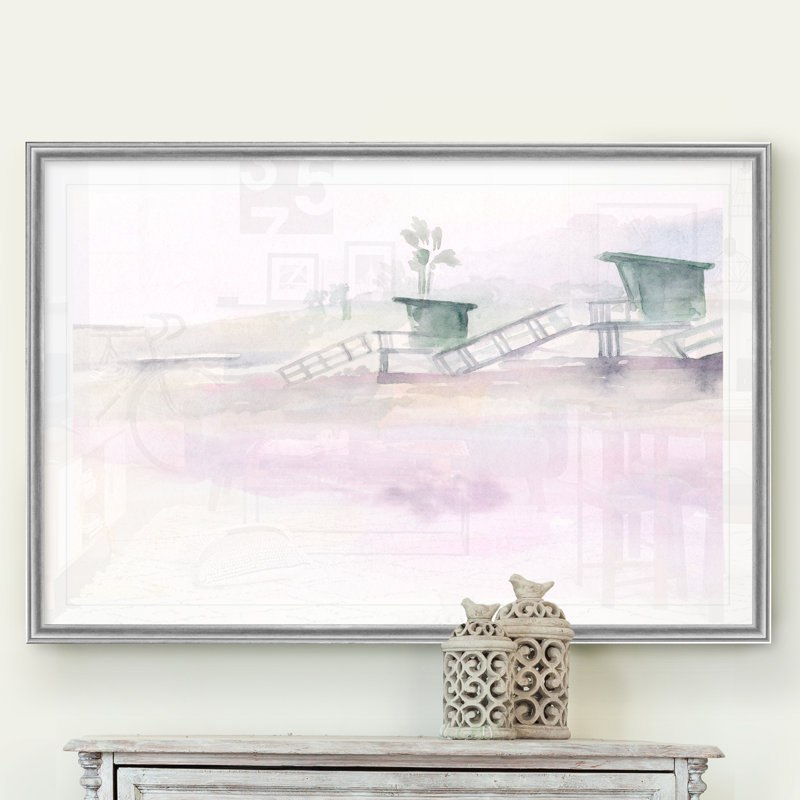 « aube beach break iii », impression sur toile, H 26,5 po x l 36,5 po x P 1,5 po, Argent