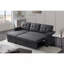 Upholstered Pull Out Sectional Sofa With Chaise-1742809744