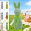 Lapins de Pâques debout Simulation haut de gamme Sparkling Bow Rabbits Home Garden Courtyard Décoration cadeau-831092181