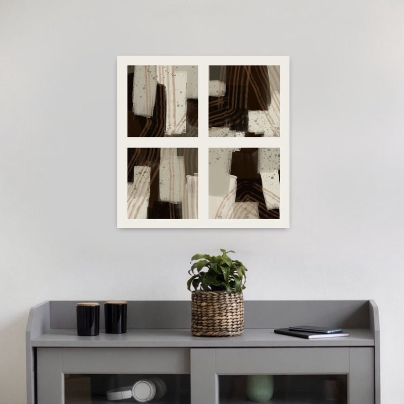 Art contemporain contemporain abstrait, H 18" x l 18"