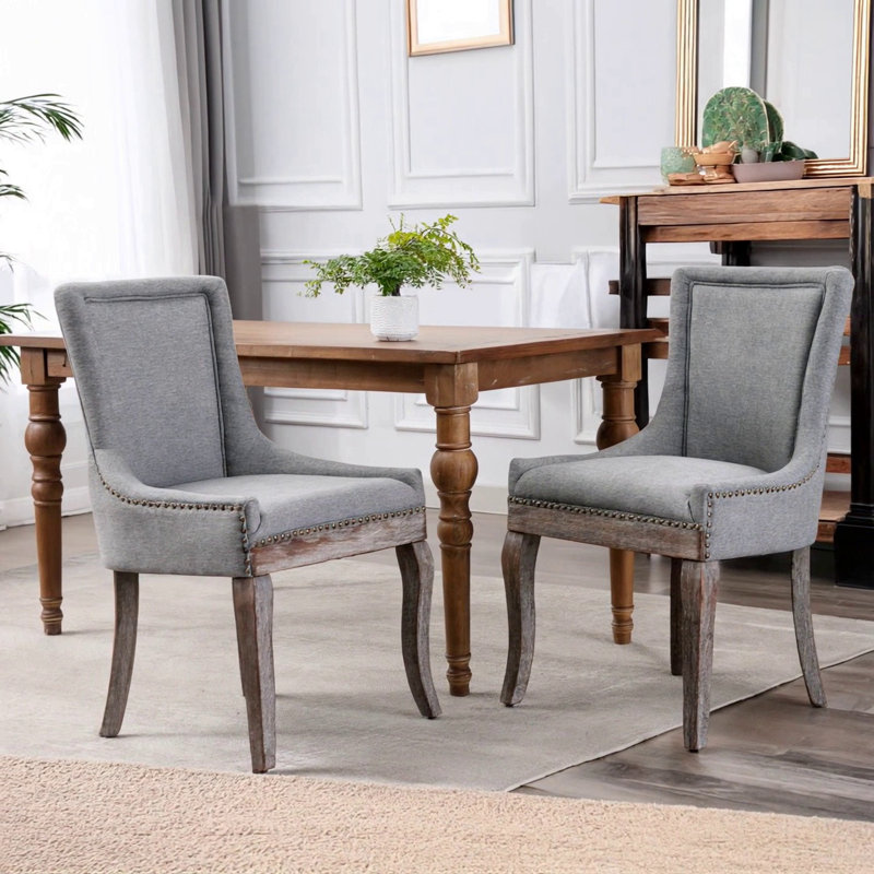 Ultra Side Dining Chair, Gray Fabric
