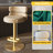 Giacamo Adjustable Height Swivel Boucle Fabric Barstool in Stainless Steel (Set of 1)-1137086831-1177392148-1190977469