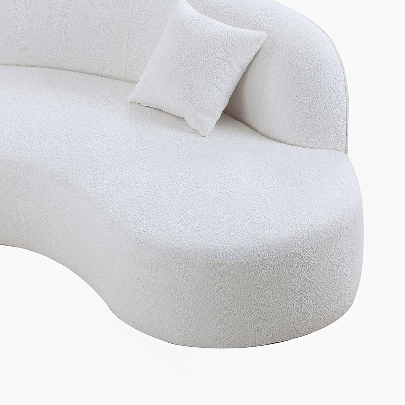 Ensemble de canapé courbé et méridienne 2 pièces Upholstery