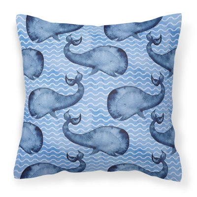 Coussin extérieur Watecolor Beach Whales