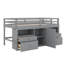 Lit mezzanine simple Leda avec 4 tiroirs, sous l'armoire et les tablettes-1051014841