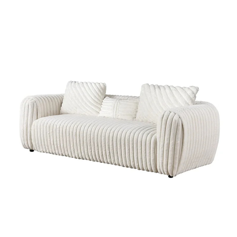 Ellin 2 Piece Stripe Set White, White
