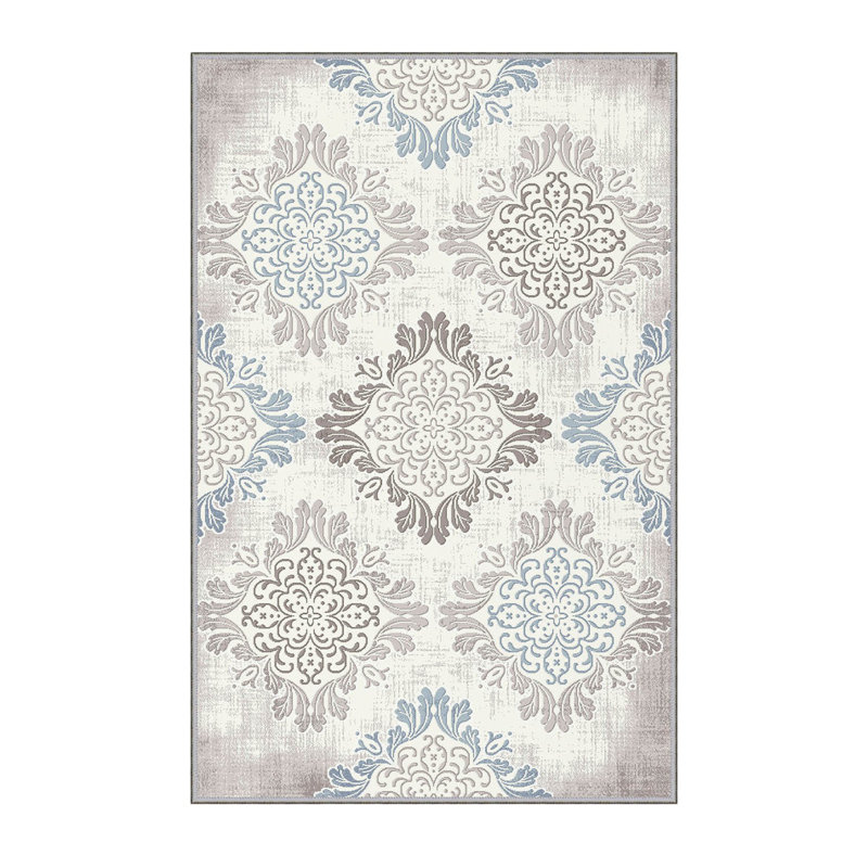 Soft Hall Carpet (2.6 x 4.9 ft), 100% Polyester, 0.3 in Pile Height | Antibacterial, Non-Slip Underside, 650 g/m² | Machine Washable, 3D Digital Print | Perfect for Living Room, Entryway & Bedroom Décor