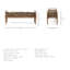 Banc recouverts de tissu d'ameublement