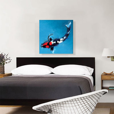 Showa Koi Carp Fish, Japon, Chine, Asie, reproduction d'art sur toile tendue