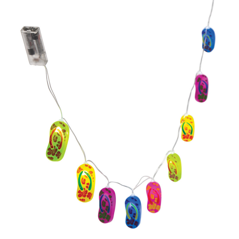 Ensemble de guirlandes de lumières Flip Flop - Luau - Accessoires de maison - 1 pièce