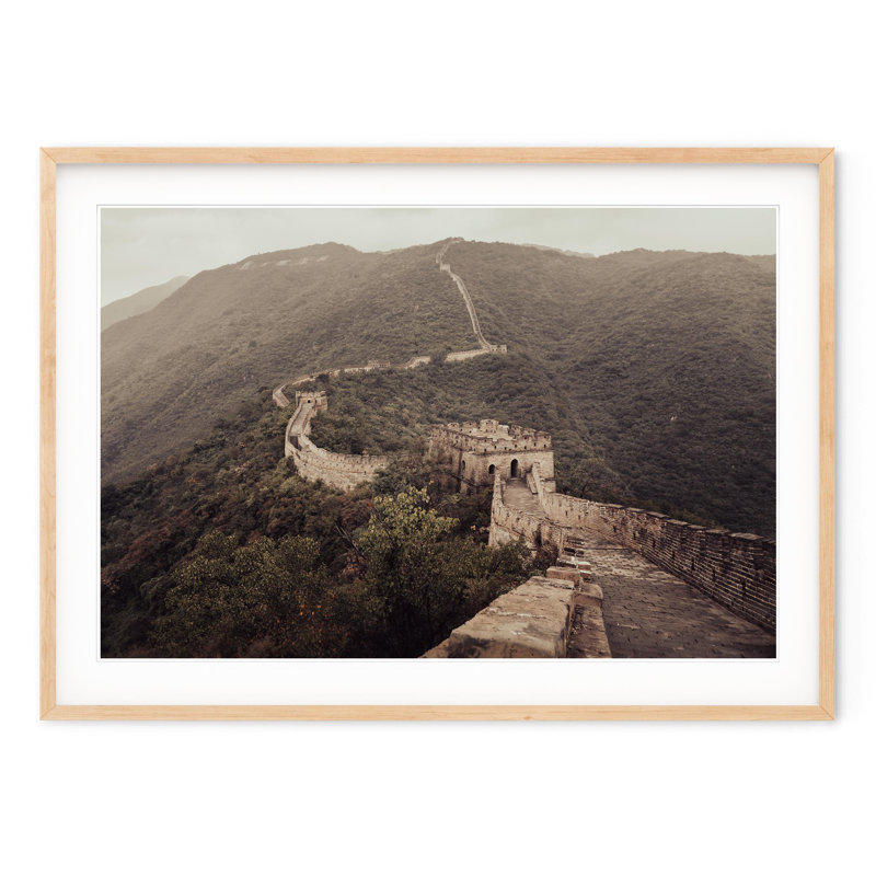 Grande muraille de Chine, art mural, H 29 po x l 40 po, Blanc
