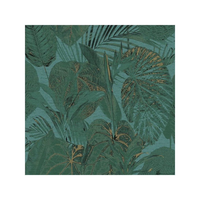 Flourish 10m x 53cm Glitter Wallpaper Roll, Dark Green