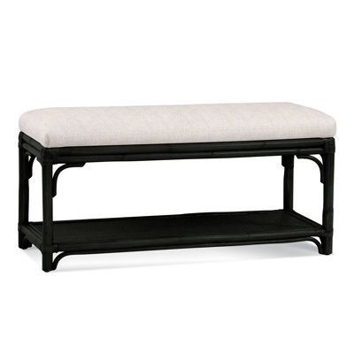 Summer Retreat Wicker Shelf Storage Bench