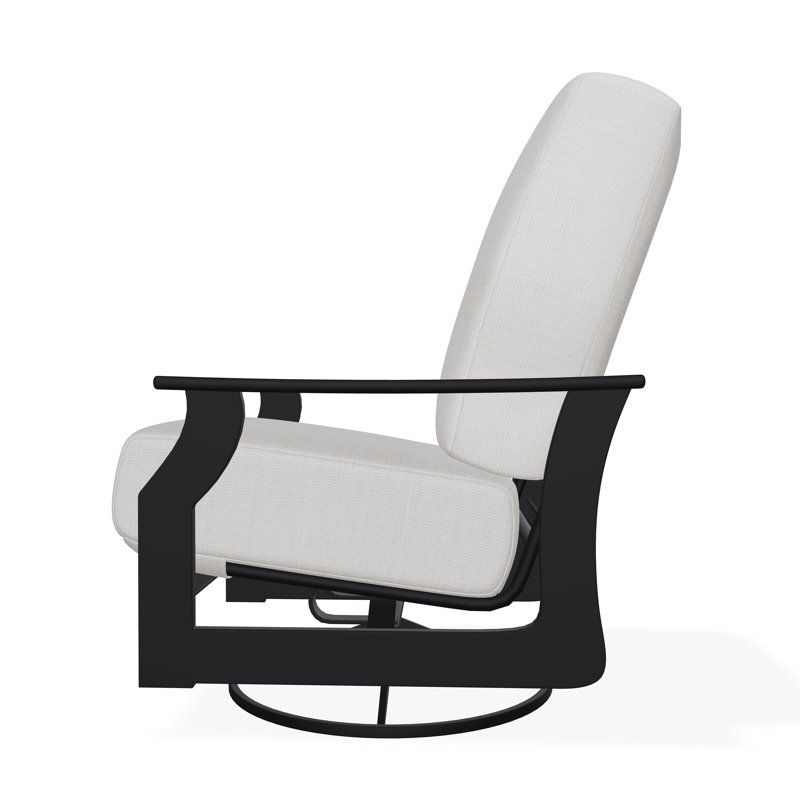 St. Catherine Polymer Outdoor Lounge Chair, Tabloid Cloud, Black