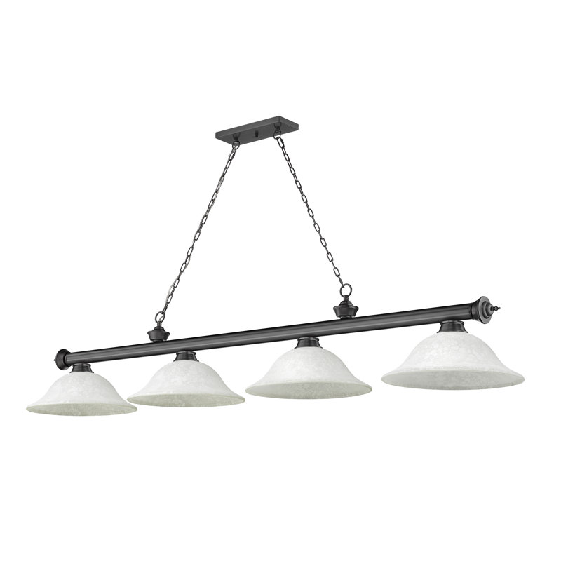 Billard 4 lumières Annaleisa, Plaqué bronze