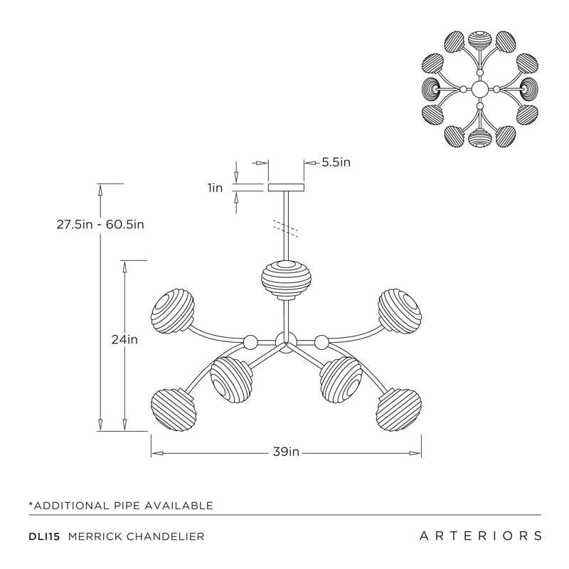 Merrick 12 - Light Chandelier